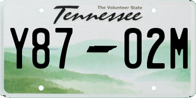 TN license plate Y8702M