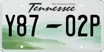 TN license plate Y8702P