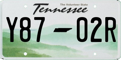 TN license plate Y8702R