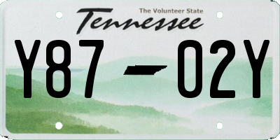 TN license plate Y8702Y