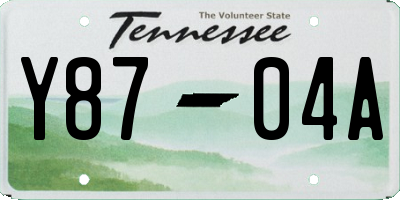 TN license plate Y8704A