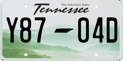 TN license plate Y8704D