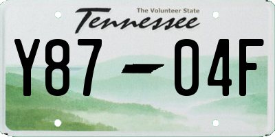 TN license plate Y8704F