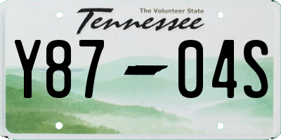 TN license plate Y8704S