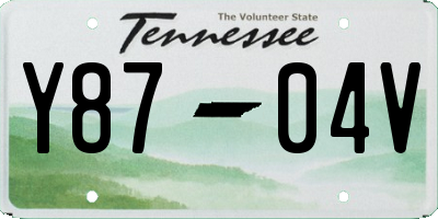 TN license plate Y8704V
