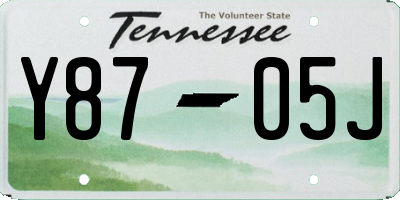 TN license plate Y8705J