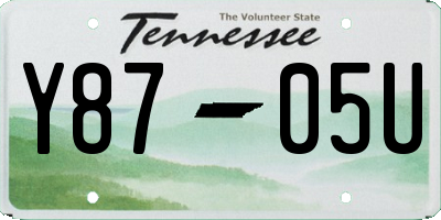 TN license plate Y8705U
