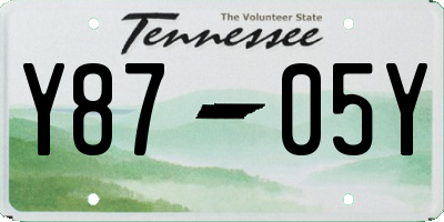 TN license plate Y8705Y