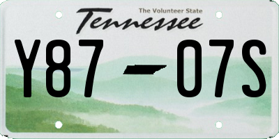 TN license plate Y8707S