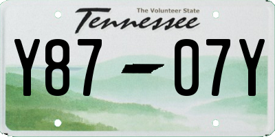 TN license plate Y8707Y