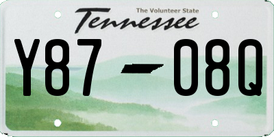 TN license plate Y8708Q