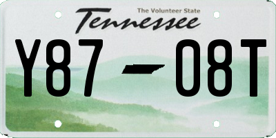 TN license plate Y8708T