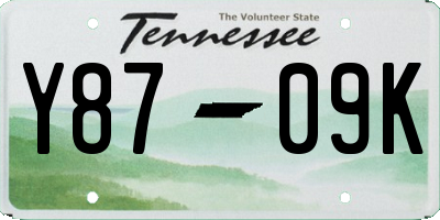 TN license plate Y8709K