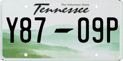 TN license plate Y8709P