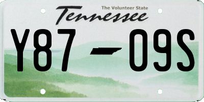 TN license plate Y8709S