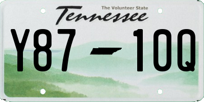 TN license plate Y8710Q