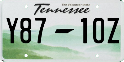 TN license plate Y8710Z
