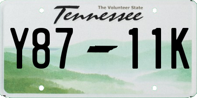 TN license plate Y8711K