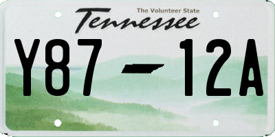 TN license plate Y8712A