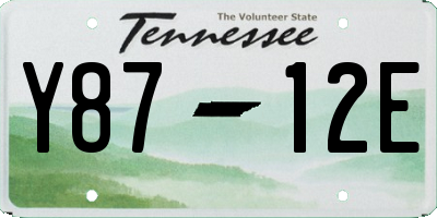 TN license plate Y8712E