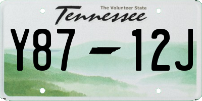 TN license plate Y8712J