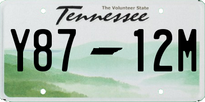 TN license plate Y8712M