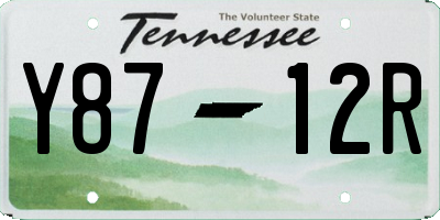 TN license plate Y8712R