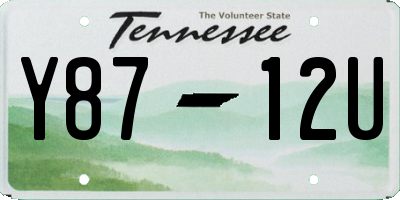 TN license plate Y8712U