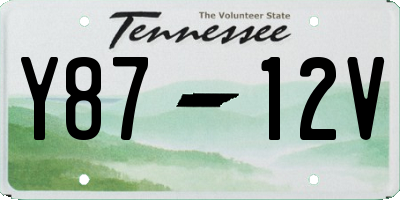 TN license plate Y8712V