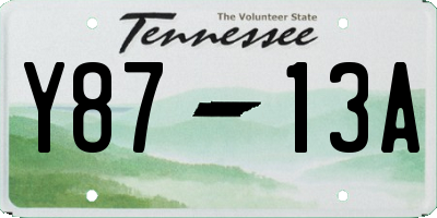 TN license plate Y8713A