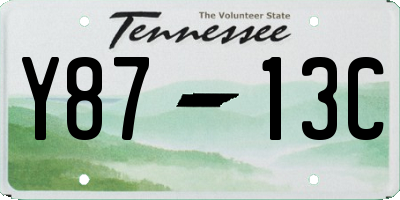 TN license plate Y8713C