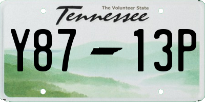 TN license plate Y8713P