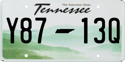 TN license plate Y8713Q