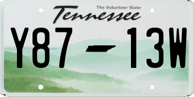 TN license plate Y8713W