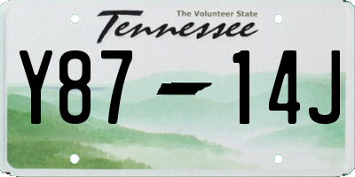 TN license plate Y8714J