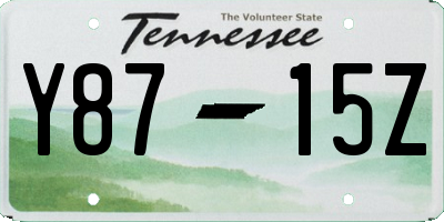 TN license plate Y8715Z