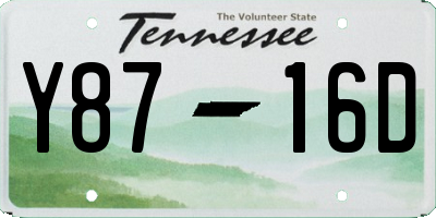 TN license plate Y8716D