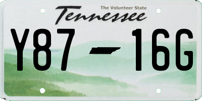 TN license plate Y8716G