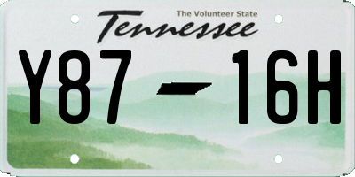 TN license plate Y8716H