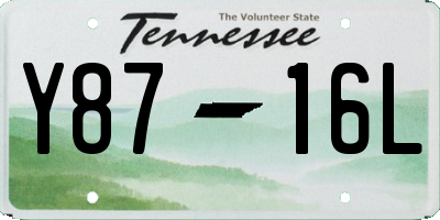TN license plate Y8716L