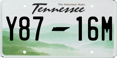 TN license plate Y8716M
