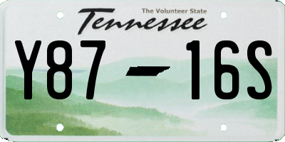 TN license plate Y8716S