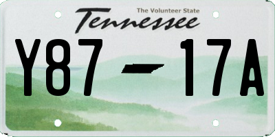 TN license plate Y8717A
