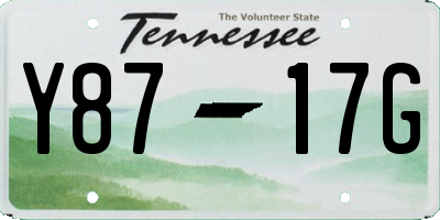 TN license plate Y8717G