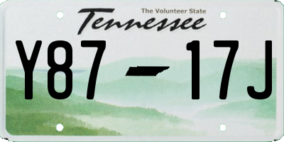 TN license plate Y8717J