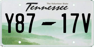 TN license plate Y8717V