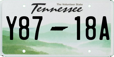 TN license plate Y8718A