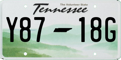 TN license plate Y8718G