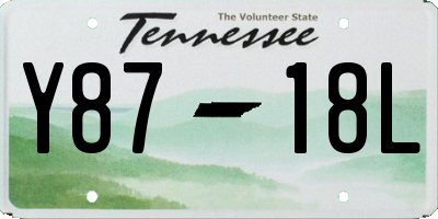 TN license plate Y8718L