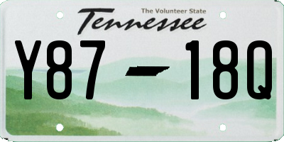 TN license plate Y8718Q